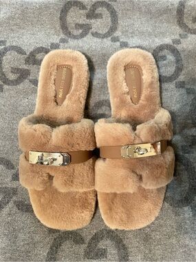 Fuzzy Plush Slippers.